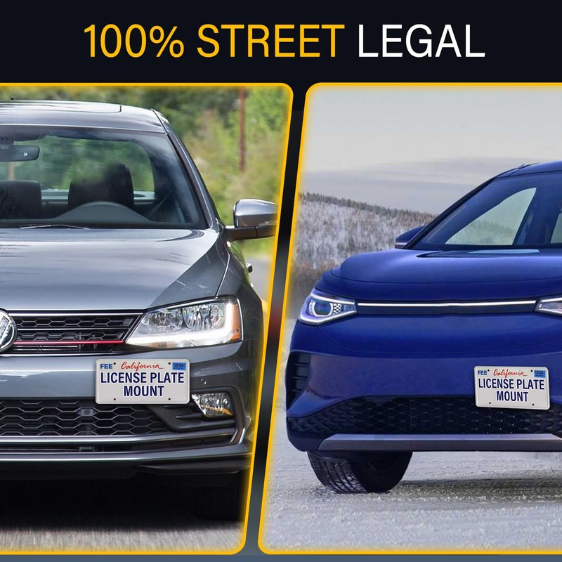 No Drill License Plate Holder Compatible with Volkswagen Beetle 2012-2020