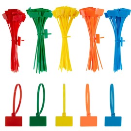 Pack of 250 Cable Ties Tags Colourful 150 mm x 3 mm Coloured Cable Tie Set Adjustable UV Resistant Heat Resistant for Cable Management Gardening