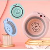 Foldable basin wash basin round folding portable plastic basin dog character JD-46 Pink 2ea