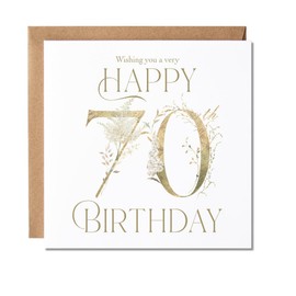 Maise & Rose 70th Birthday Card For Women | 70th Birthday Card For Her | Floral 70th Birthday Card For Friend | 70th Milestone Greeting Card | P108