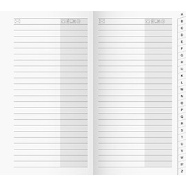 rido/Idé (7045790) Address Index Book for Pocket Calendar/Planner Calendar/View Calendar 87 x 153 mm Cardboard Envelope)
