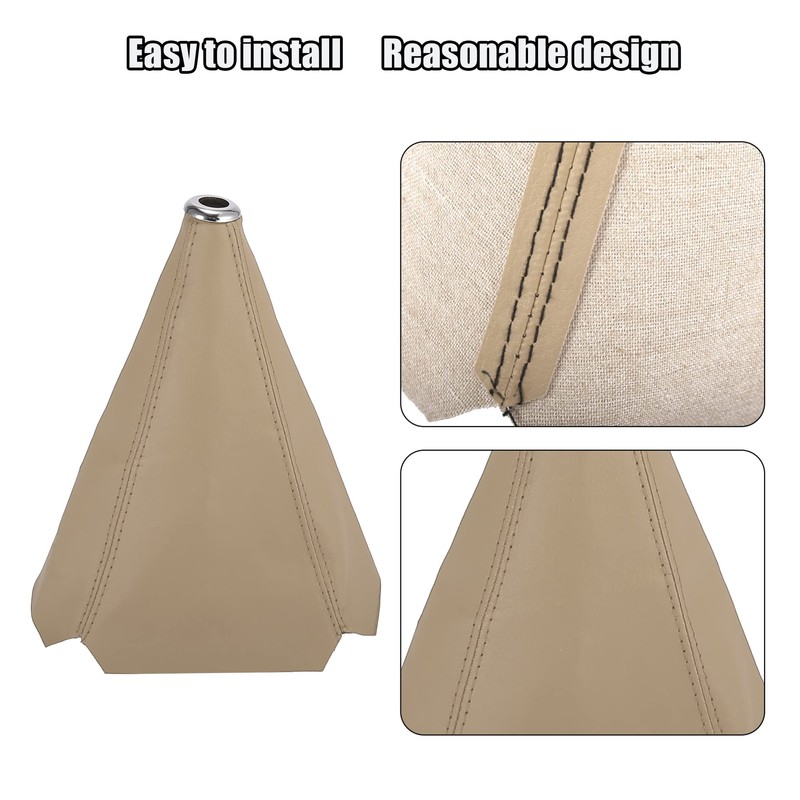 X AUTOHAUX Universal Car PU Leather Shift Boot Cover Dustproof