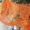 MEEDEE Orange Deco Mesh 10 Inch Deluxe Wide Foil Fall