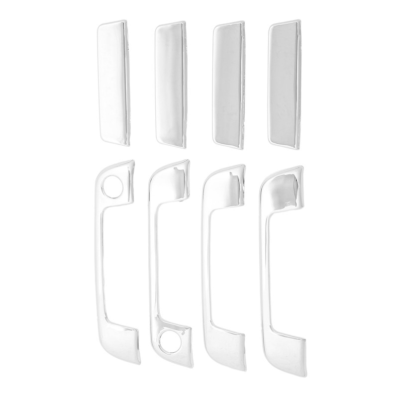 4 Sets Exterior Door Handle Cover ABS Chrome Weatherproof Replacement