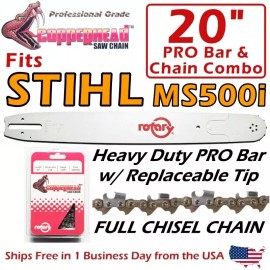 Rotary COPPERHEAD 20" PRO Bar & SKIP Chain - fits STIHL MS500i 3003 000 8822 / 33RSF-72