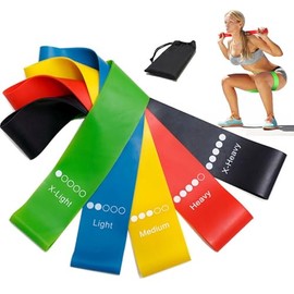 Bandas de Resistencia 3 Piezas, Bandas Elásticas de 150 cm para Ejercicio, Yoga y Entrenamiento en Casa Ligas Apilables Ligas Elásticas de Pilates