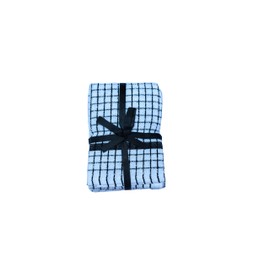 QUALITY HOME TEXTILES 100% Cotton Luxury Terry Towelling Tea Towels | Pack of 3| Kitchen Hand Towels Dish Cloth Super Absorbent Soft Touch | Hanging Loop |Gift Packed Tea Towels (Black)