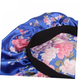 Healvian 3pcs Wide-brimmed Satin Sleep Cap for Women Stylish Hair Loss Protector Hat Comfortable Chemotherapy Headwear Unique Floral for Indoor Use