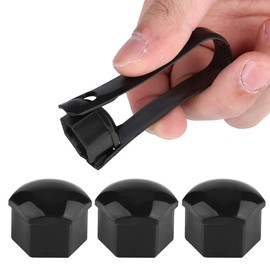 Cubierta de Llanta de Tuerca de Rueda, 20 Piezas Tuerca de 21 Mm Rueda de Coche Protección de Tornillo de Cubo Automático Tapa de Cubierta Antirrobo (Negro)