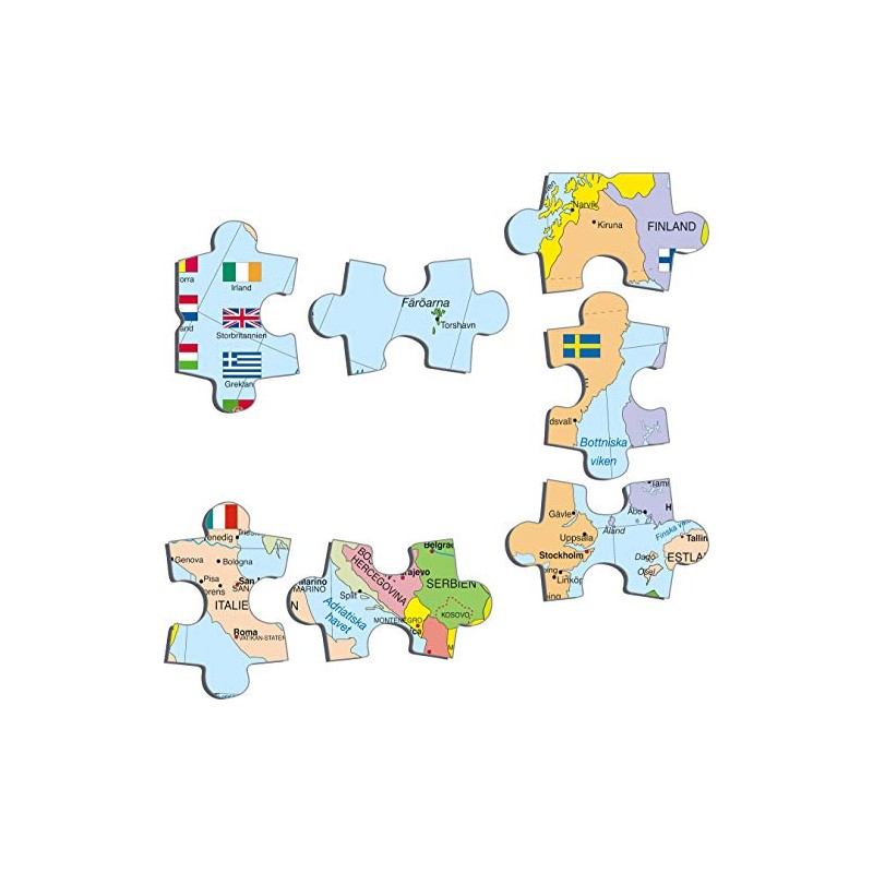 Larsen K2 Political Map of Europe, Frame Puzzle with 48