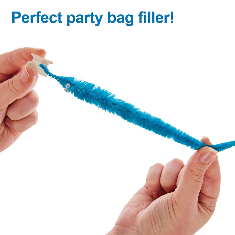 Baker Ross FN151 Fuzzy Spiral Worms - Pack of 5,