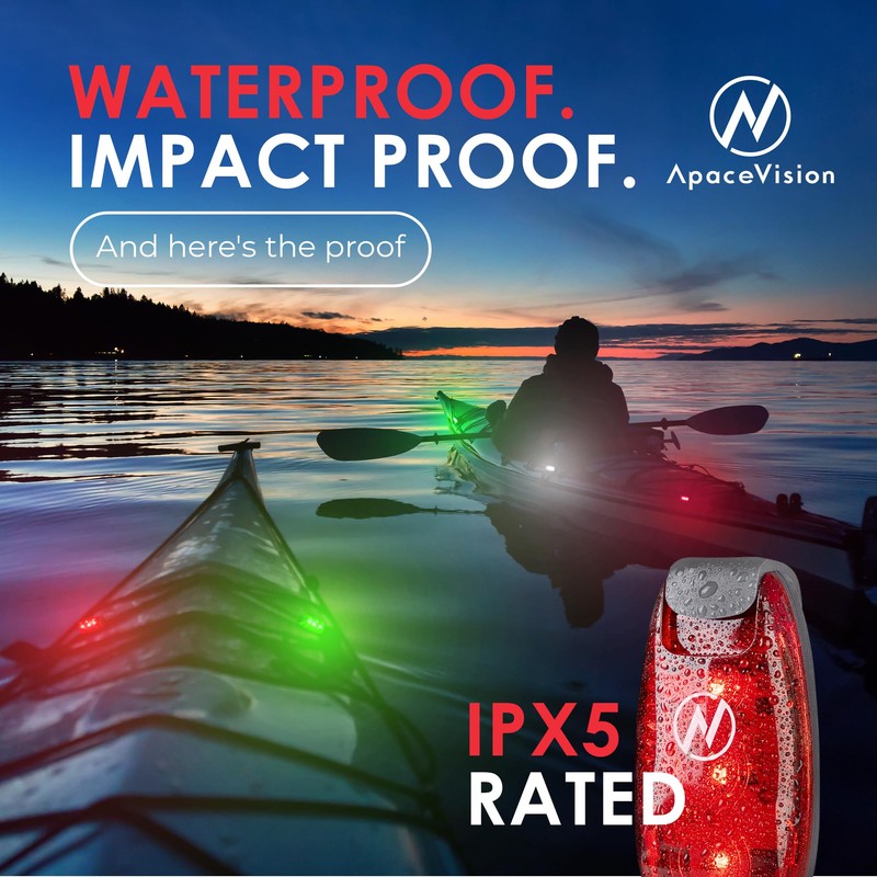 KayaLuma LED Kayak Lights (3 Pack) | Clip On IPX5
