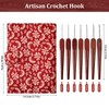 LOOEN Red Wood Smooth Crochet Hooks 2.0 mm - 5.0