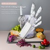Kitchen Knife Set, 9-Piece White Kitchen Knife Set with Acrylic
