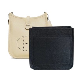 Lckaey Felt Organizer-for Hermes Evelyne III tpm pm gm Bag Insert Mini 16 29 33 Bag Purse Organizer Y003 black-M