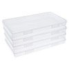Benecreat Rectangle Big Clear Plastic Bead Storage Container Box for