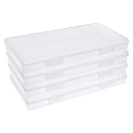 Benecreat Rectangle Big Clear Plastic Bead Storage Container Box for Items, Pills, Herbs, Small Beads, Jewellery Accessories