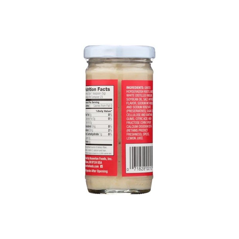 Beaver Brand Extra Hot Horseradish 4 oz glass jar (Pack