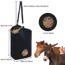 JVHLOV Haybag Hay Bag Hay Bag, Hay Net for Round Bales, Eusack with 11 cm Opening Diameter - Robust Hay Bag for Horses, Horse Activity Hay Net, for Horses, Extending Feeding Times