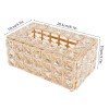 TBvechi Tabletop Crystal Tissue Box Gold Paper Box Home Crystal