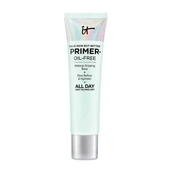 IT Cosmetics Your Skin But Better Makeup Primer+ - Extends Makeup Wear, Hydrates Skin, Refines the Look of Pores - With Glycerin, Bark Extract & Ginger Root Extract - Oil-Free Formula