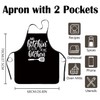 Qoibraze Funny Cooking Apron, Black Chef Aprons with Adjustable Neck