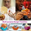 RZJZGZ 4 Pcs Retractable Reusable Burger Holders Hamburger Sandwich Fixed