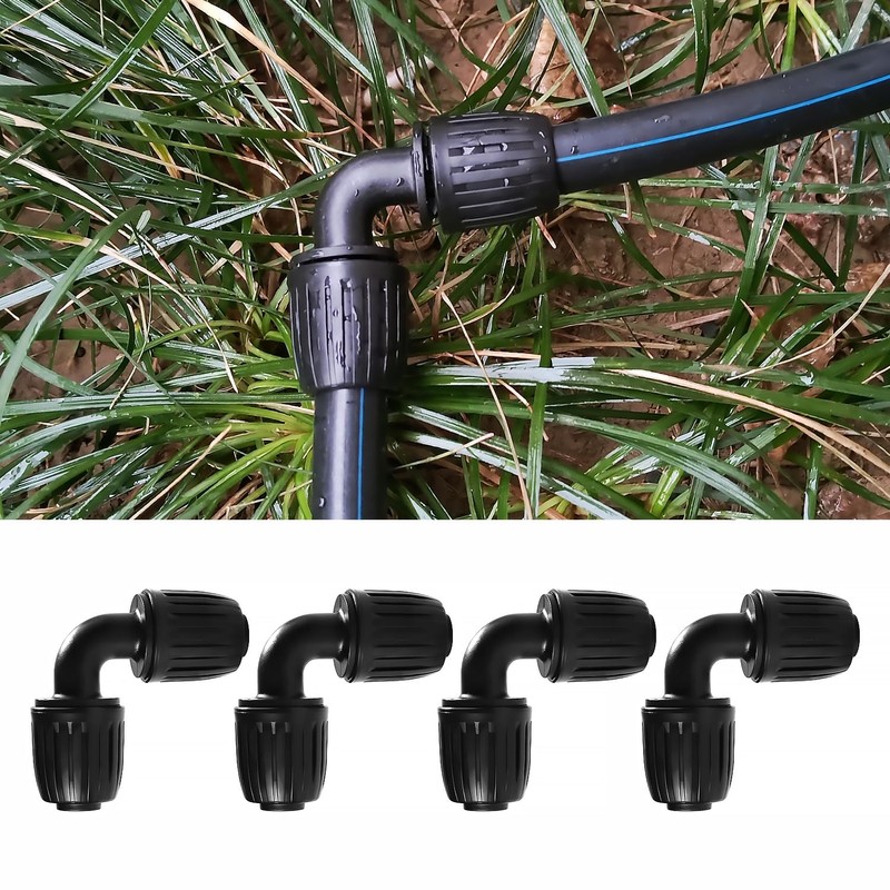 Pack of 10 Hose Connectors, Garden Hose, Angle Connector, Universal