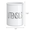 Barnyard Designs Ceramic Farmhouse Kitchen Utensil Holder for Countertop, Decorative