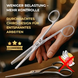 Cerena Concour Chiro Modelling Scissors 6.0 Inches (15 cm) - High-Quality Thinning Scissors for Precise Thinning - Ergonomic Hair Cutting Scissors - Made in Solingen