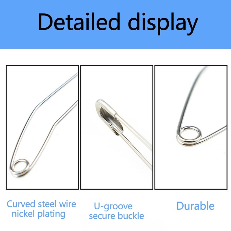 160Pcs Safety Curved Pins Large Safety Pins Crafting Quilting Sewing