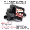 CARBOLE 8Pcs High Performance Ignition Coil & Wires Set For