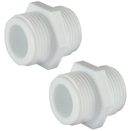 fiXte Plastic Washing Machine Dish Washer Inlet Hose Connector 3/4" White / Off White Pack of 2