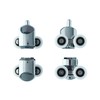 Valaw 23mm Shower Door Wheel Rollers Top and Bottom (4-Pack)