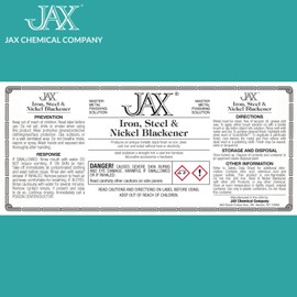 JAX Iron, Steel, & Nickel Blackener - Metal Finishing Solution - Antique Finish Without Heat or Electricity - Gallon