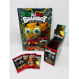 manuelkant Scrapbook + Box 24 Sealed Bags for the Collection Skifidol Italian Brain Red TCG Trading Card Game