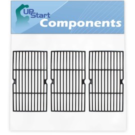 UpStart Components 3-Pack BBQ Grill Cooking Grates Replacement Parts for Master Chef G45123 - Compatible Barbeque Cast Iron Grid 16 3/4"