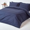 HOMESCAPES Navy Blue Deep Fitted Sheet (12”) King 200 TC