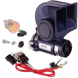 Train Horn for Truck, 12v 150db Loud Car Horn With Wiring Harness, Snail Air Horn With Compressor Electric, BANHAO Air Horn for Motorcycle Train Car Super Loud Horn