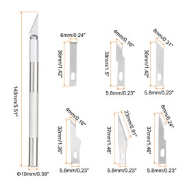 HARFINGTON 57Pcs Exacto Knife Set, 3Pcs Craft Knife with 52Pcs Spare Art Knife Blades and A4(9"x12") Cutting Mat for DIY Art Cutting, Stencil, Scrapbooking