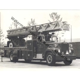 Mack Fire Truck Aerial Ladder Chicago Vintage Fire Photograph Print 8.5x11"
