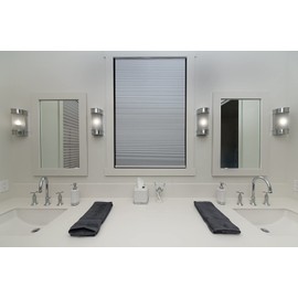 Easy Lift Trim-at-Home Cordless Cellular Blackout Fabric Shade White, 30 in x 64 in, (Fits windows 19"- 30")