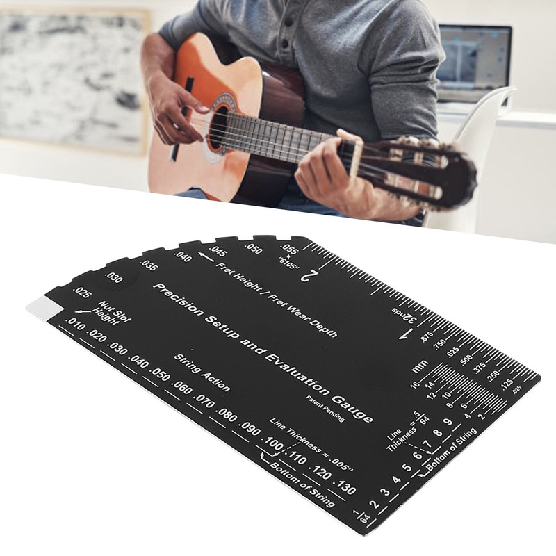 String Action Ruler Stainless Steel Guitar Fret Ruler String Height