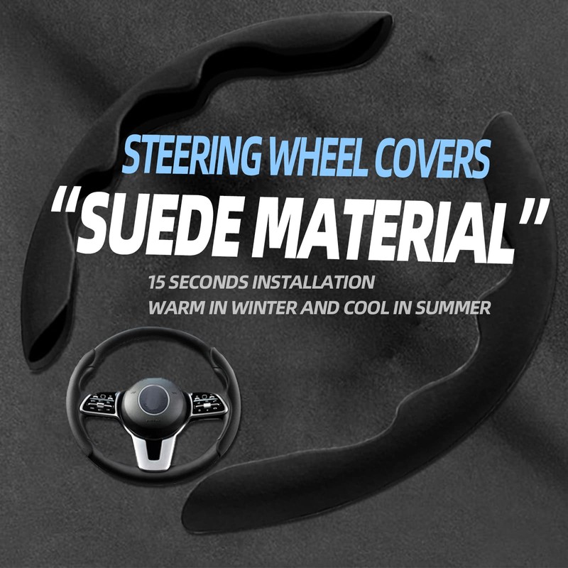 Mtverver New Fluffy Anti-Skid Steering Wheel Cover Segmented Protector Safe