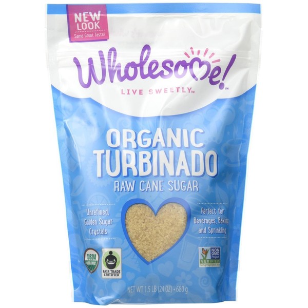 Wholesome Sweeteners Organic Turbinado Raw Cane Sugar, 24 oz