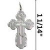 Needzo Enameled Sterling Silver Pysanka Egg and Three Bar Cross