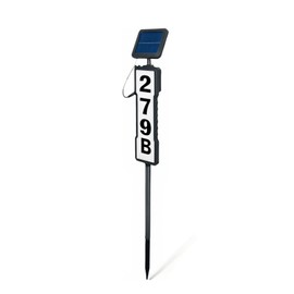 Hvatry Solar Address Sign, Waterproof House Numbers for Outside Light Up Auto Illuminates at Dusk, Wireless Solar-Powered Address Plaques Lighting for Yard, Outdoor Entryway, Gate & Mailbox Visibility