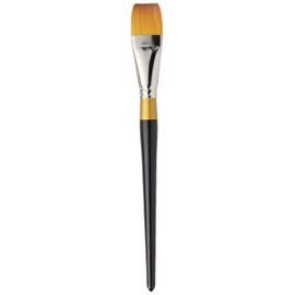 KINGART Original Gold 9550-1 Flat Wash Series Premium Golden Taklon Multimedia Artist Brushes for Acrylic, Watercolor & Oil