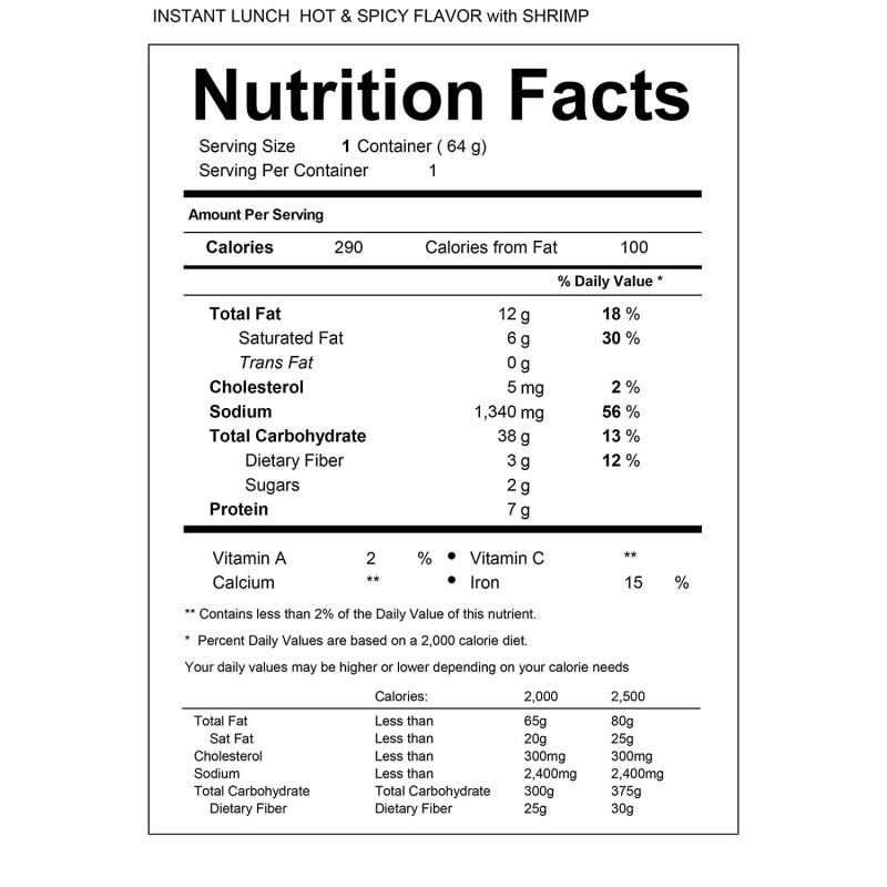 Maruchan Instant Lunch Hot & Spicy Shrimp, 2.25 Oz, Pack
