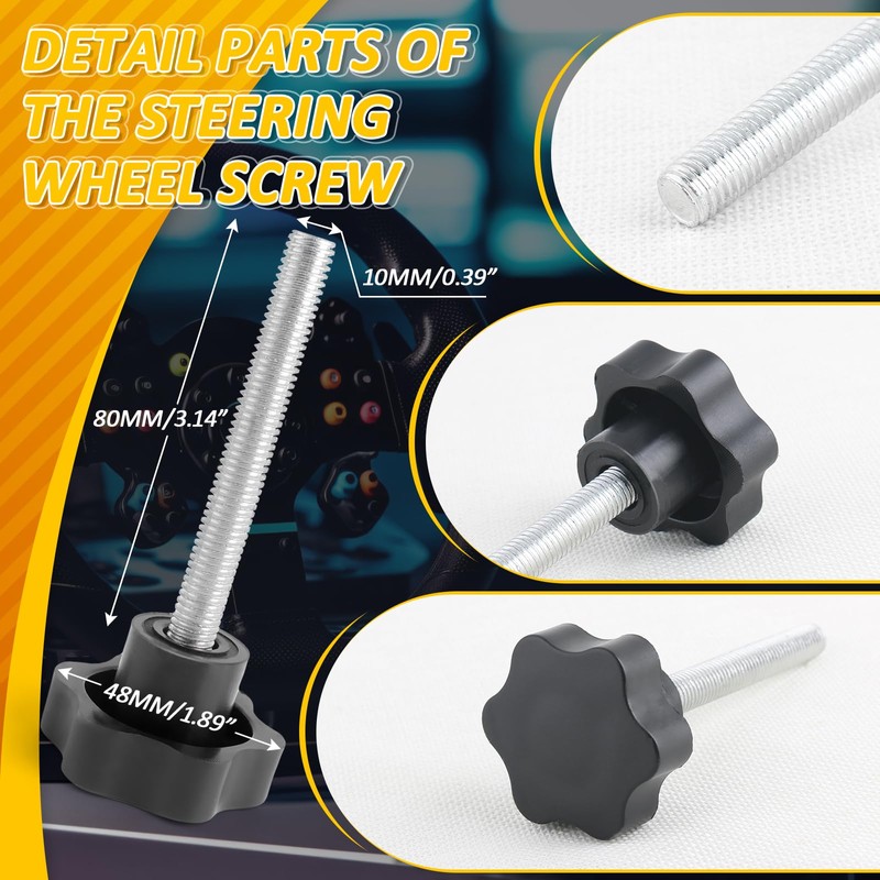 Pack of 2 M10 x 80 mm Clamping Screws for